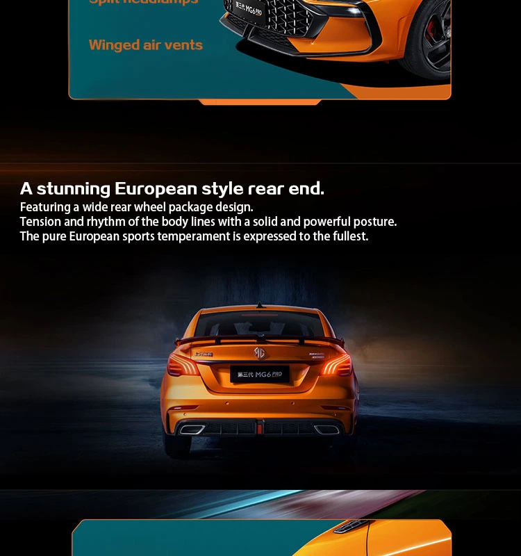 Hatchback 2023 Mg 6 SUV Vierräder Brandneues Auto Benzinfahrzeuge 3